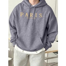 Paris Romantik Şehir Baskılı Erkek Rahat Günlük Sweatshirtler Spor Yumuşak Kapüşonlu Üstler S
