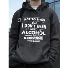 Gerçekten Kötü Kararlar Verin Baskılı Erkek Kapüşonlu Üstü Sonbahar Bol Sweatshirt Hip Hop Ce