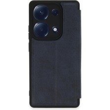Olinea Newface Redmi Note 13 4g Kılıf Flip Cover - Lacivert