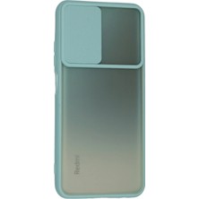 Olinea Newface Redmi Note 10 Kılıf Palm Buzlu Kamera Sürgülü Silikon - Turkuaz