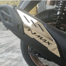 Nmax Techmax 125/155 2021-2026 Egzoz Koruma Aksesuar Kapak Gümüş Gri
