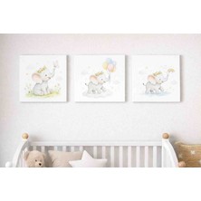 Batu Dekorasyon Çocuk Odası Tablo 20X20 Mdf 3'lü Set