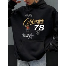 California Glory Basketbol Numarası 78 Baskılı Erkekler Kapüşonlular Polar Kazak Cep Hoody Mo