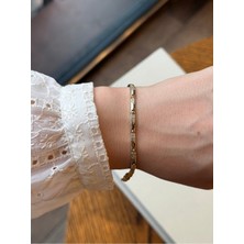 Houseki Minimal Taşlı 14K Bileklik Kararmaz