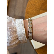 Houseki Özel Kapama Full Taşlı Gurmet Kuyum Model Bileklik