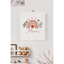Lilabio Isme Özel Çocuk Odası Kanvas Tablo Gökkuşağı (17X21 Cm)