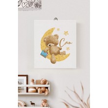 Lilabio Isme Özel Çocuk Odası Kanvas Tablo Ayıcık (17X21 Cm)