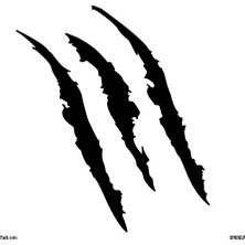 Airbrush Tattoo Pençe Yara Izi Yapışkanlı Stencil Süsleme ve Boyama Kalıbı