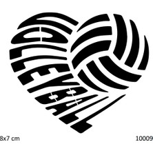 Airbrush Tattoo Voleyball Yapışkanlı Stencil Süsleme ve Boyama Kalıbı