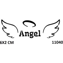 Airbrush Tattoo Angel Melek Kanadı Yapışkanlı Stencil Süsleme ve Boyama Kalıbı