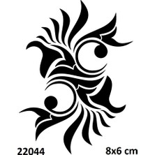 Airbrush Tattoo Tribal Sarmallar Yapışkanlı Stencil Süsleme ve Boyama Kalıbı Stencil Kalıp