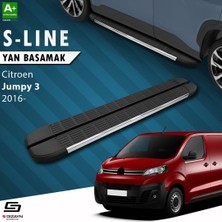 Universal S-Dizayn Citroen Jumpy 3 Kısa Şase S-Line Krom Yan Basamak 213 cm 2016 Üzeri A+ Kalite