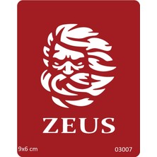 Airbrush Tattoo Tanrı Zeus Yapışkanlı Stencil Süsleme ve Boyama Kalıbı