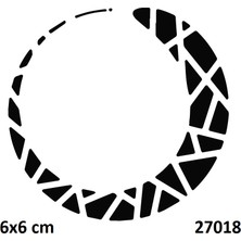 Airbrush Tattoo Bumerang Döngü Yapışkanlı Stencil Süsleme ve Boyama Kalıbı