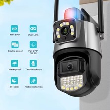 Shoplet Buğz Çakarlı Çift Lensli Dış Mekan Güvenlik Kamerası