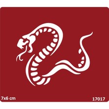 Airbrush Tattoo Kobra Yılan Yapışkanlı Stencil Süsleme ve Boyama Kalıbı Kına Kalıbı