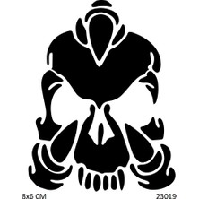 Airbrush Tattoo Kurukafa Bedeni Yapışkanlı Stencil Süsleme ve Boyama Kalıbı