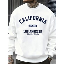 Kaliforniya Los Angeles Baskılı Sweatshirt Erkek Sokak Modası Spor Tişörtü Sonbahar Büyük Bed
