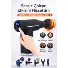 Thomax 6 Başlıklı Profesyonel Darbeli Masaj Tabancası ve Titreşimli Masaj Aleti