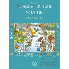 1001 Çiçek Kitaplar Resimlerle Türkçe Ilk 1000 Sözcük - Bin Sözcük Öğreten Kitap