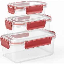 Braventa Collection Mithra Life 3 Adet Vakumlu Sızdırmaz Saklama Kabı Seti 375ML 900ML 1700ML MIT1163