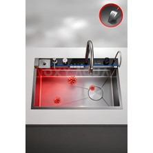 Oxy Aqua Icon Akıllı Eviye Seti – Dijital Göstergeli Nano Kaplama Paslanmaz Çelik Evye