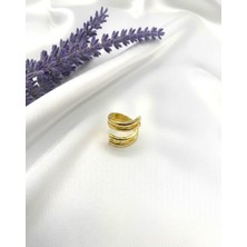 Nora Modern Form Ayarlanabilir Yüzük Gold