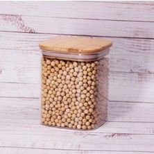 Hype Store 450ML Sızdırmaz Vakumlu Bambu Kapaklı Borosilikat Cam Kavanoz – Hava Geçirmez & Dayanıklı Gıda Sakla