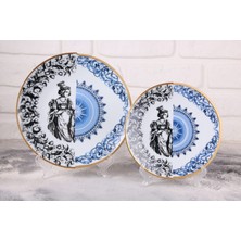 Konyax Pasta ve Servis Tabağı Set 6 Kişilik 12 Parça Artemis