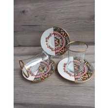 Konyax Rosa 6 Kişilik 12 Parça Çay Seti