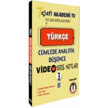 Tasarı Akademi Yayınları Tasarı Türkçe Cümlede Analitik Video Ders Notları 3