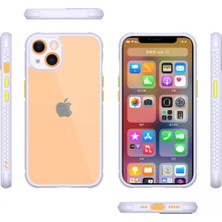 Epilons Newface Iphone 13 Mini Kılıf Miami Şeffaf Silikon - Lila