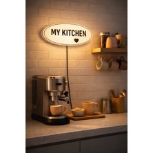 Dekor Atölye My Kitchen Yazılı LED Duvar Lambası | Mutfak & Kahve Köşesi Dekoratif Aydınlatma