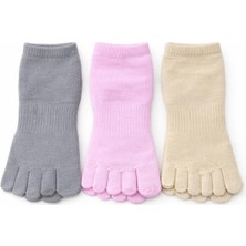 Sky Socks 3’lü Bambu Parmaklı Mantar Önleyici Sağ-Sol Ayrı Yıkamalı Patik Set