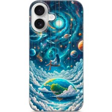 Lelia iPhone 16 Uyumlu Baskılı Şeffaf Telefon Kılıfı | Koleksiyon: Cosmicwhisper Skyset