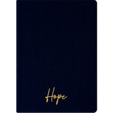 Kum Yayınevi Hope Defter - Keten Sert Kapak - Çizgili 192 Sayfa – 15X21,3CM - Lacivert