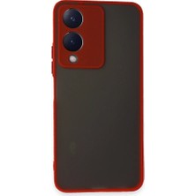 Vivo Y17S Kılıf Montreal Silikon Kapak - KIRMIZI-(5796) - EMTHBA4859-9536