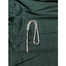 İkonive 925 Ayar %100 Gümüş Tesbih - Düz Kapsül Kesim Büyük Boy - Hediyelik