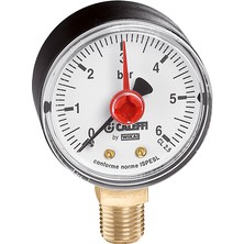 557310 - Caleffi Basınç Saati 0-10 Bar, 1/4 Alttan Bağlantı Manometre
