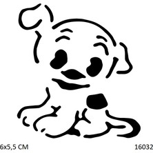 Airbrush Tattoo Yavru Köpek Yapışkanlı Stencil Süsleme ve Boyama Kalıbı