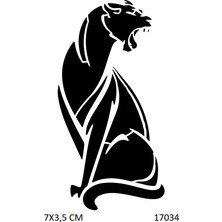 Airbrush Tattoo Vahşi Puma Yapışkanlı Stencil Süsleme ve Boyama Kalıbı