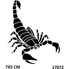 Airbrush Tattoo Sinirli Akrep Yapışkanlı Stencil Süsleme ve Boyama Kalıbı