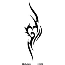 Airbrush Tattoo Tribal Kalp Yapışkanlı Stencil Süsleme ve Boyama Kalıbı