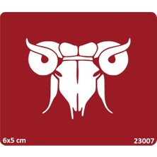 Airbrush Tattoo Koç Başı Yapışkanlı Stencil Süsleme ve Boyama Kalıbı Kına Kalıbı