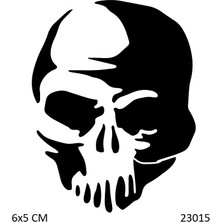 Airbrush Tattoo Korkunç Kurukafa Yapışkanlı Stencil Süsleme ve Boyama Kalıbı