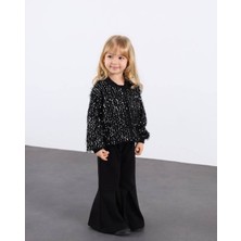 Miniko Kids Kız Çocuk Bayramlık Hırkalı Pullu Badili Ispanyol Taytlı Takım