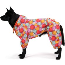 FOURAMOUR Içi Polarlı Su Geçirmez Köpek Tulumu “bubble Bears”