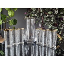 Konyax Rakı Seti Yaldızlı Pantograflı 7 Parçalık