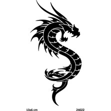 Airbrush Tattoo Klasik Ejderha Yapışkanlı Stencil Süsleme ve Boyama Kalıbı