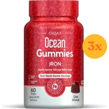 Ocean Gummies Iron Demir 60 Jel Form - 3 Adet (180 Jel Form)